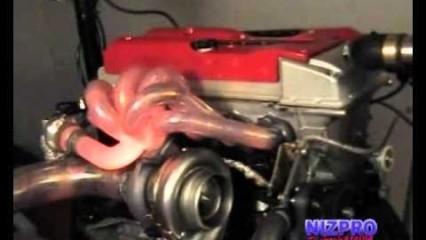 1000HP Turbo Setup Glowing on Engine Dyno