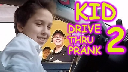 11-Year-Old Kid DRIVE THRU PRANK In The Hood