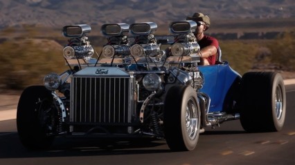 1927 Ford Called Double-Trouble With FOUR BLOWERS!