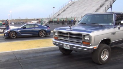 1988 Dodge Ram Kills A 650hp GT-R and runs 10s!