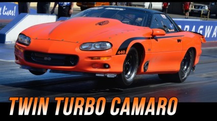 2000+hp Pro Street Camaro RIPS Up The Drag Strip