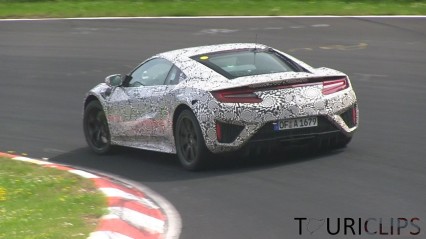 2015 Honda NSX spied testing on the Nürburgring