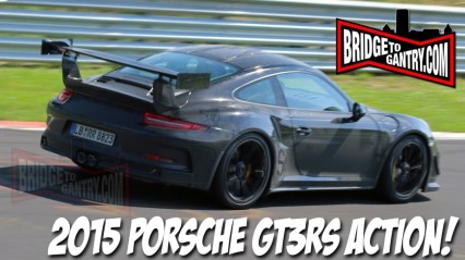 2015 Porsche GT3RS in action at the Nürburgring