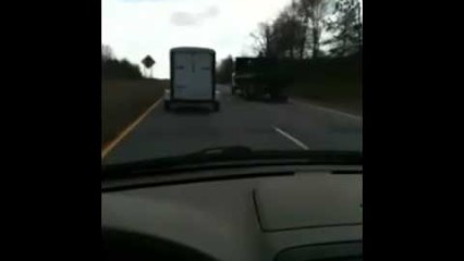 2×4 LAUNCHED through Windshield on a Highway