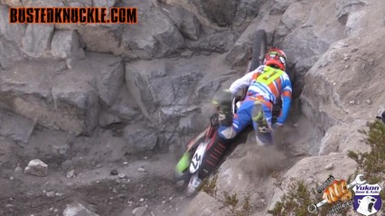 2WD DIRT BIKE TAKES A BEATING ON BACKDOOR