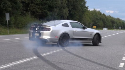 662HP Ford Shelby Mustang GT500 SVT Burnout fail!