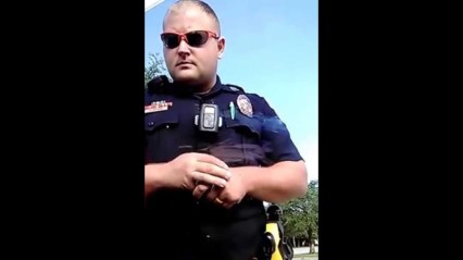 Addison Texas Police Officer Smashes Out Window!