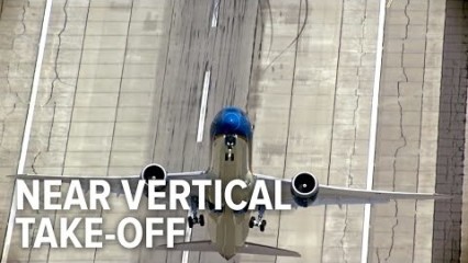 Amazing Airplane Takeoff – Almost Perpendicular to the Ground