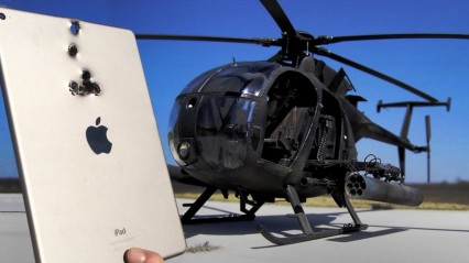 Apple iPad vs Attack Helicopter with a Minigun