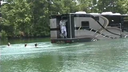 Aqua Mode Engaged – This RV Goes In The Water And Turns Into A Houseboat!