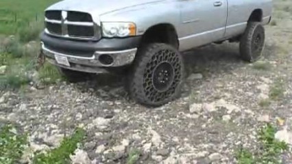 Airless Tire Technology Used on a Dodge Truck! NO MORE FLAT TIRES!