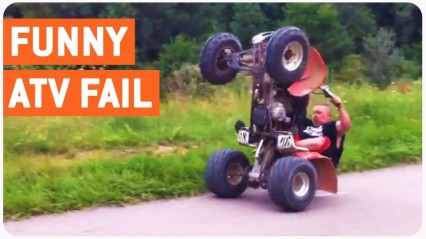 ATV Wheelie Attempt Ends With HARD FAIL!