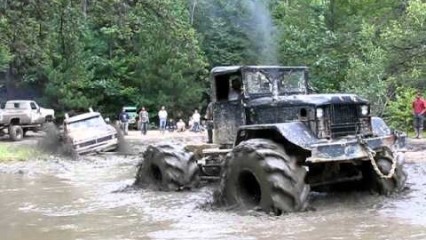 BADASS 5 Ton Pulling Out Ford with Tractor Tires