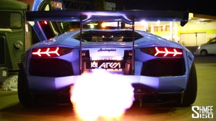 BEST of Lamborghini Aventador FLAMES