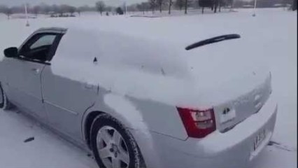 BEST Way To Remove Snow From A Vehicle – MASSIVE BASS!