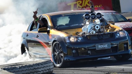 Blown V8 Holden Commodore Burnout FIRE – ROGUE