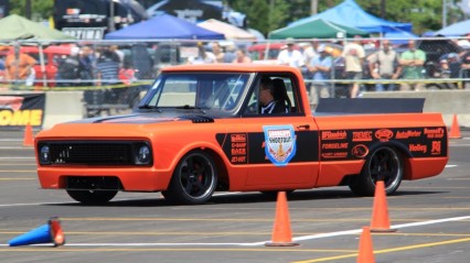 C10 Truck Named Orange Rush DESTROYS The Autocross Track!