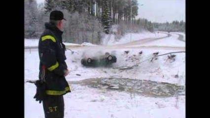 Car Flips Off A Cliff Into ICE On LIVE TV