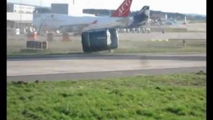 Car Gets Blown Away By Boeing 747 Jet