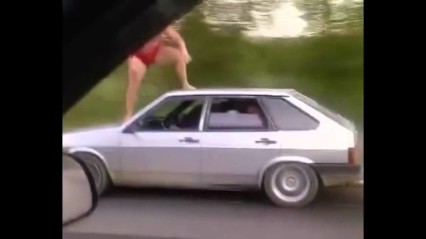 Car Surfing – This Guy is About to Win the Darwin Award!
