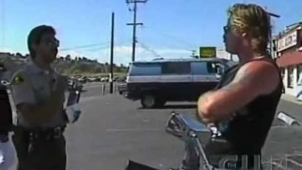 Cop Pulls Over Member of a Biker Gang in San Diego!