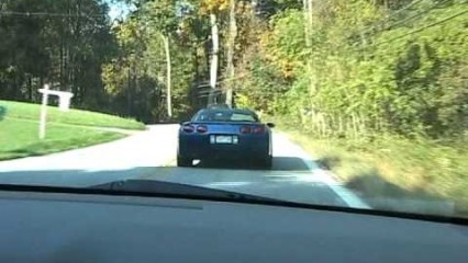 Corvette Driver Can’t Drive & Hits Tree HARD!