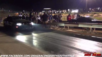 Corvette Spins Out while Racing a Mustang