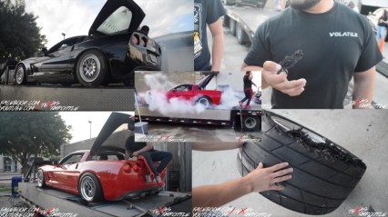 Corvettes SHREDS tires On Dyno and BOOM!!!!