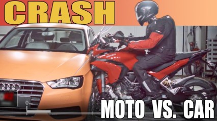 CRASH TEST – 2015 Ducati Multistrada vs. Audi A3