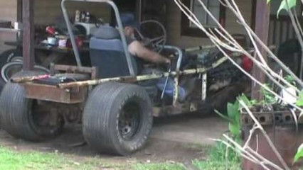 CRAZY Home Made Contraption With A 425 Oldsmobile!