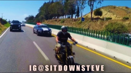 Crazy MOTORCYCLE Rider Brake Checks COP