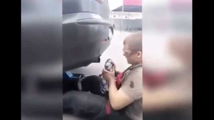 CRAZY Russian Mechanic Puts His Face Directly in Front of Exhaust Pipe