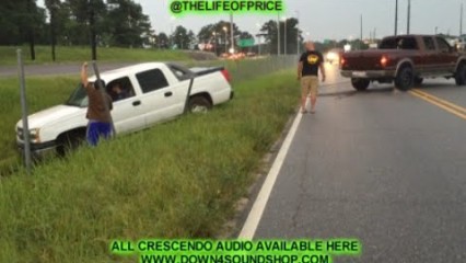 Diesel Ford Truck Rescues Chevy Truck From Ditch