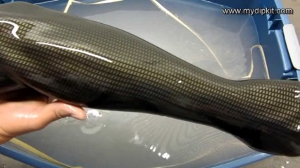 Dipping Arms In Carbon Fiber Hydro-Graphics Dip