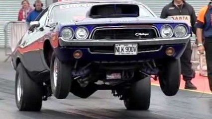 Dodge Challenger Slow Motion Wheelie