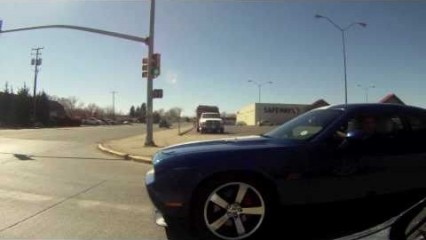 Dodge SRT8 Challenger Gets Rear Ended by a Truck!