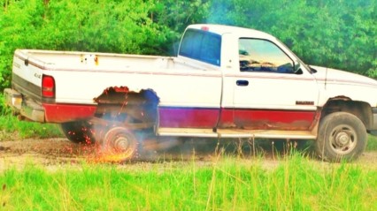 Dodge Truck Does The Biggest Burnout Ever!!!