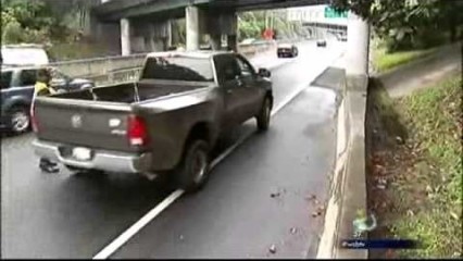 Dodge Truck Driver Causes Multi-Car Wreck and Runs From Scene