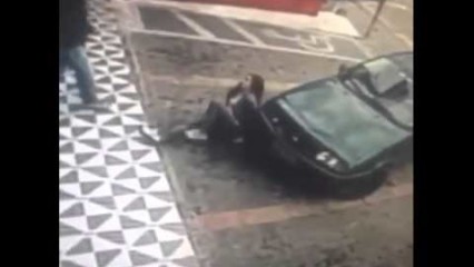 Don’t Disrespect A Mans Car – She Tries to Lean on it And He Isn’t Having It