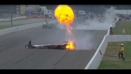 Double Top Dragster CRASH!!