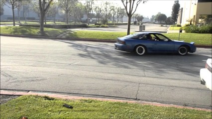 Driver IMMEDIATELY Regrets Doing A Street Drift! Curb Slam Mayhem!