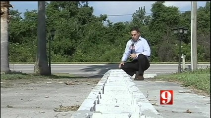 Elderly Man Comes Home to Find Driveway Blocked off by Cinder Blocks