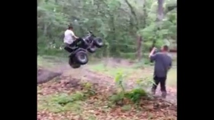 Epic Redneck Lawnmower Jump FAIL!
