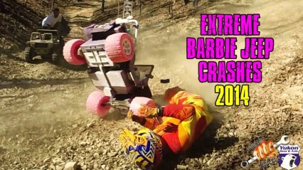 EXTREME BARBIE JEEP RACING CRASHES 2014