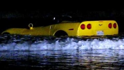 FAIL! Drunk Couple Drives Corvette into the Surf!