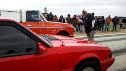 Farmtruck Before Street Outlaws – Mustang vs Farmtruck!