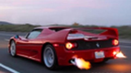 Ferrari F50 SHOOTING FLAMES On The HIGHWAY!