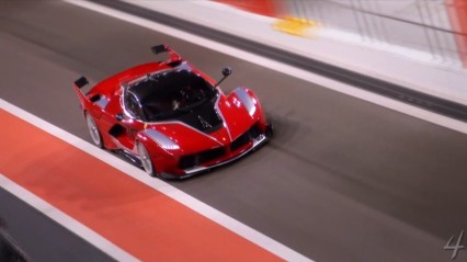 Ferrari FXX K on Track at Yas Marina F1 Circuit