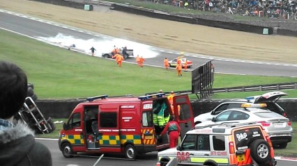 Fire Rescue Truck GETS LOOSE And Flips On The Track!