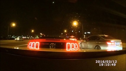 Ford Mustang Rolls Into Guy’s Car Then Blames HIM